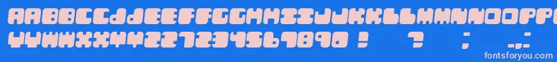 LebenItalic Font – Pink Fonts on Blue Background