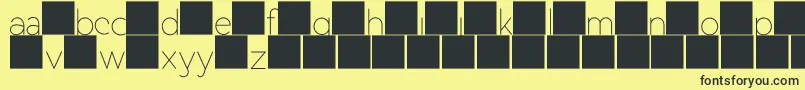 DuaseLightdisplay Font – Black Fonts on Yellow Background