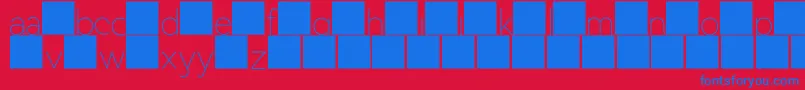 fuente DuaseLightdisplay – Fuentes Azules Sobre Fondo Rojo