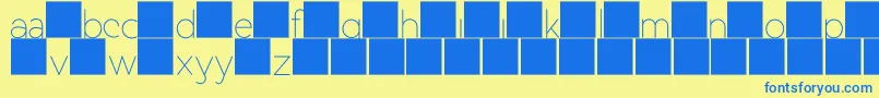 DuaseLightdisplay Font – Blue Fonts on Yellow Background