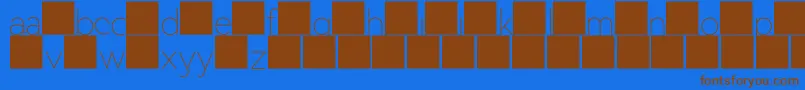 DuaseLightdisplay Font – Brown Fonts on Blue Background