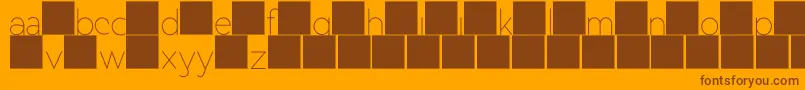 DuaseLightdisplay Font – Brown Fonts on Orange Background