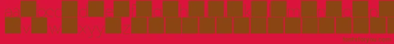 DuaseLightdisplay Font – Brown Fonts on Red Background