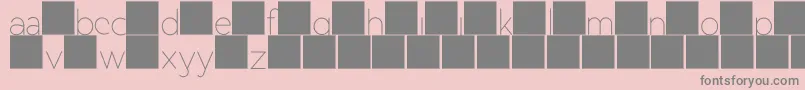 Fonte DuaseLightdisplay – fontes cinzas em um fundo rosa