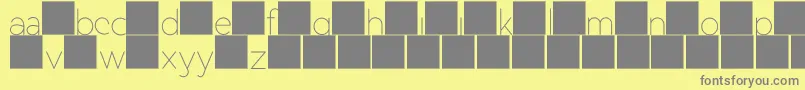 DuaseLightdisplay Font – Gray Fonts on Yellow Background