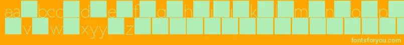 DuaseLightdisplay Font – Green Fonts on Orange Background