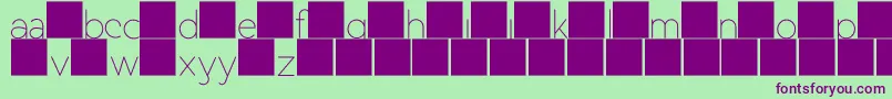 DuaseLightdisplay Font – Purple Fonts on Green Background
