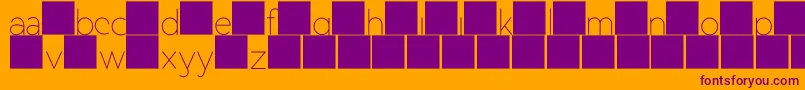 DuaseLightdisplay Font – Purple Fonts on Orange Background