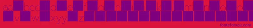 Fonte DuaseLightdisplay – fontes roxas em um fundo vermelho