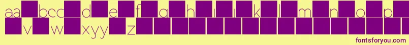 DuaseLightdisplay Font – Purple Fonts on Yellow Background