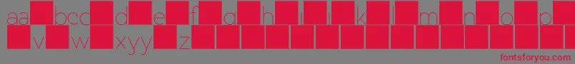 フォントDuaseLightdisplay – 赤い文字の灰色の背景