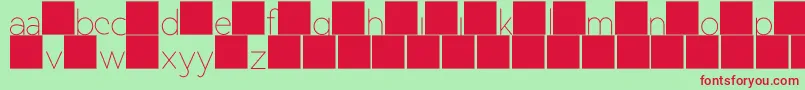 DuaseLightdisplay Font – Red Fonts on Green Background