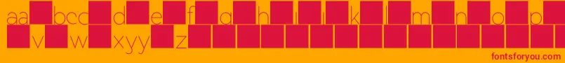 DuaseLightdisplay Font – Red Fonts on Orange Background