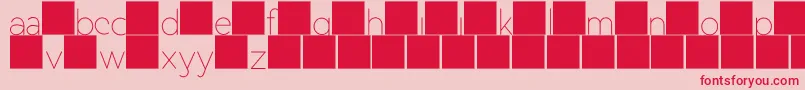 フォントDuaseLightdisplay – ピンクの背景に赤い文字
