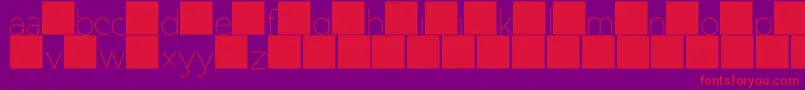 フォントDuaseLightdisplay – 紫の背景に赤い文字
