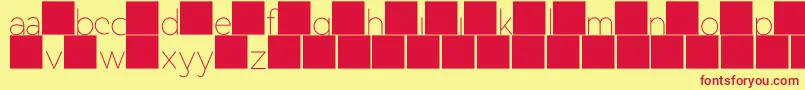 DuaseLightdisplay Font – Red Fonts on Yellow Background