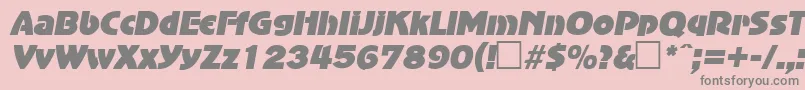 AdvertisersgothicItalic Font – Gray Fonts on Pink Background