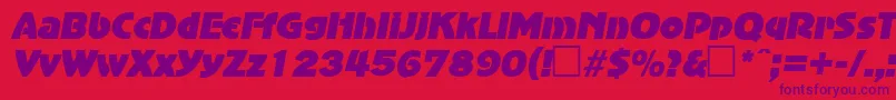 AdvertisersgothicItalic Font – Purple Fonts on Red Background