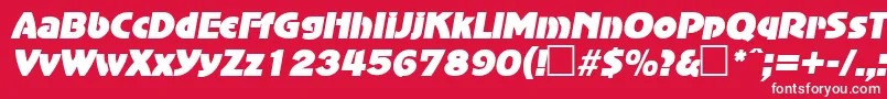 AdvertisersgothicItalic Font – White Fonts on Red Background