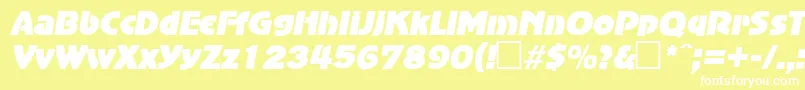 AdvertisersgothicItalic Font – White Fonts on Yellow Background