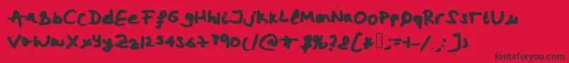 Miriamsfont Font – Black Fonts on Red Background