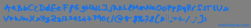 Miriamsfont Font – Blue Fonts on Gray Background