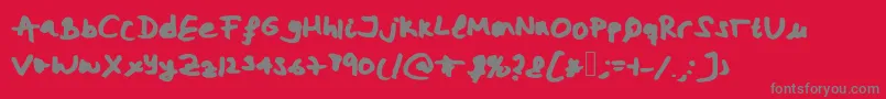 Miriamsfont Font – Gray Fonts on Red Background