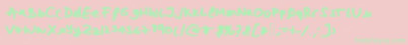 Miriamsfont Font – Green Fonts on Pink Background