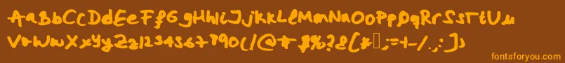 Miriamsfont Font – Orange Fonts on Brown Background
