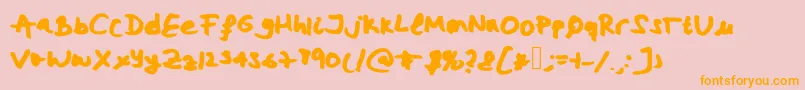 Miriamsfont Font – Orange Fonts on Pink Background
