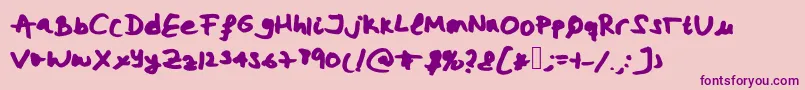 Miriamsfont Font – Purple Fonts on Pink Background