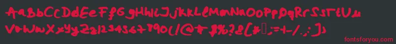 Miriamsfont Font – Red Fonts on Black Background