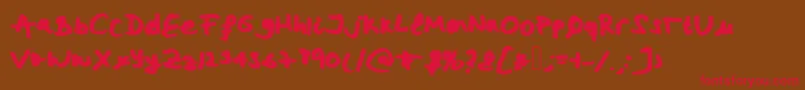 Miriamsfont Font – Red Fonts on Brown Background