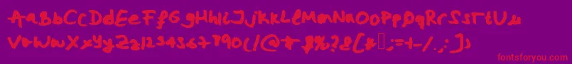 Miriamsfont Font – Red Fonts on Purple Background
