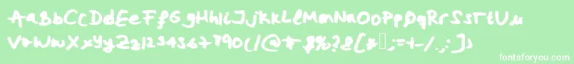 Miriamsfont Font – White Fonts on Green Background