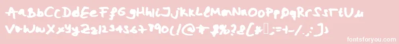 Miriamsfont Font – White Fonts on Pink Background