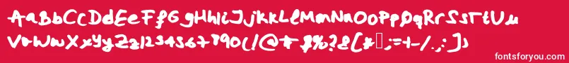 Miriamsfont Font – White Fonts on Red Background