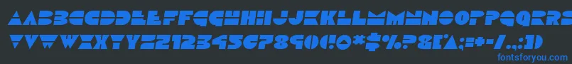 Discoducksemital Font – Blue Fonts on Black Background