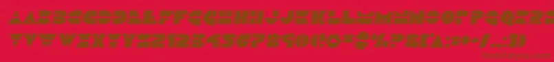 Discoducksemital Font – Brown Fonts on Red Background