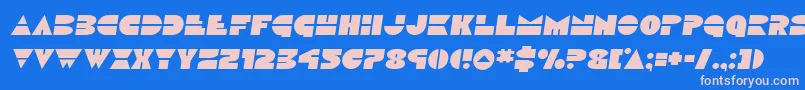 Discoducksemital Font – Pink Fonts on Blue Background