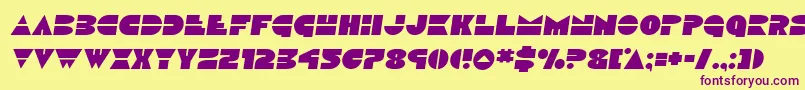 Discoducksemital Font – Purple Fonts on Yellow Background