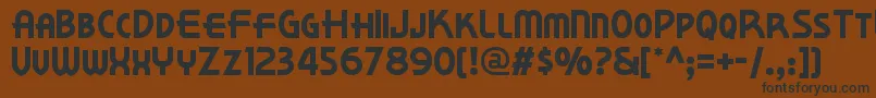 Шрифт Kornerdelinf – чёрные шрифты на коричневом фоне