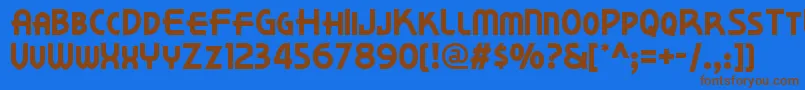 Шрифт Kornerdelinf – коричневые шрифты на синем фоне