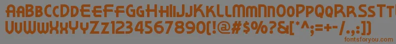 Kornerdelinf Font – Brown Fonts on Gray Background