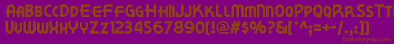 Шрифт Kornerdelinf – коричневые шрифты на фиолетовом фоне