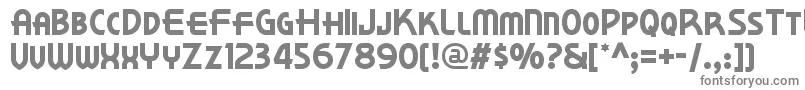 フォントKornerdelinf – 白い背景に灰色の文字