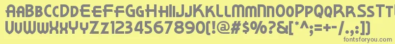 Kornerdelinf Font – Gray Fonts on Yellow Background