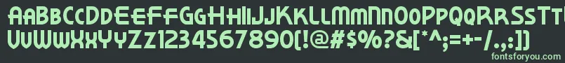 フォントKornerdelinf – 黒い背景に緑の文字