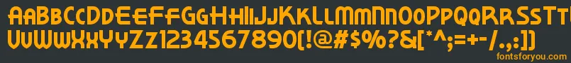 Kornerdelinf Font – Orange Fonts on Black Background