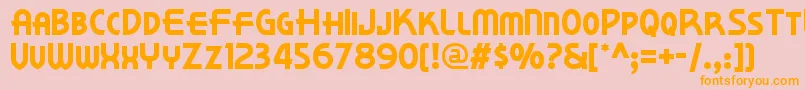 Kornerdelinf Font – Orange Fonts on Pink Background